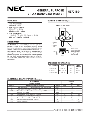 NE721S01-T1 Datasheet PDF NEC => Renesas Technology