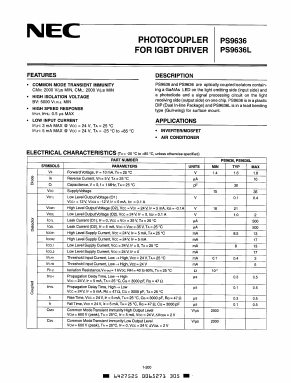 PS9636 Datasheet PDF NEC => Renesas Technology
