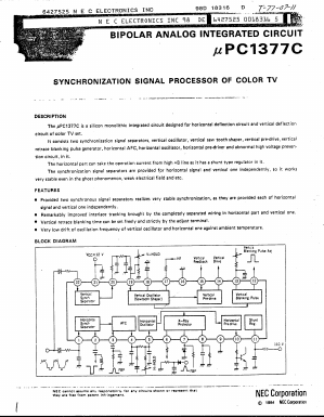 UPC1377C Datasheet PDF NEC => Renesas Technology
