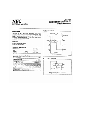 UPC754 Datasheet PDF NEC => Renesas Technology
