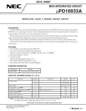 UPD16833A Datasheet PDF NEC => Renesas Technology