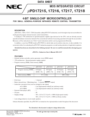 UPD17218CT-XXX Datasheet PDF NEC => Renesas Technology