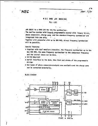 UPD2834C Datasheet PDF NEC => Renesas Technology