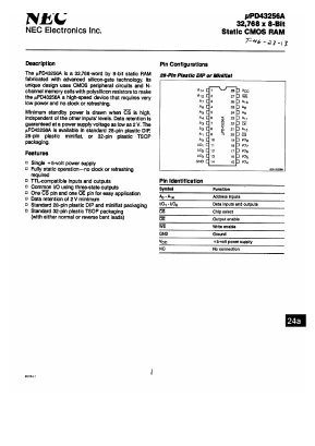 UPD43256AC-10LL Datasheet PDF NEC => Renesas Technology