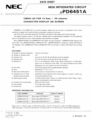 UPD6451ACX Datasheet PDF NEC => Renesas Technology