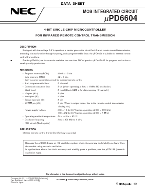UPD6604GS-XXX-T2 Datasheet PDF NEC => Renesas Technology