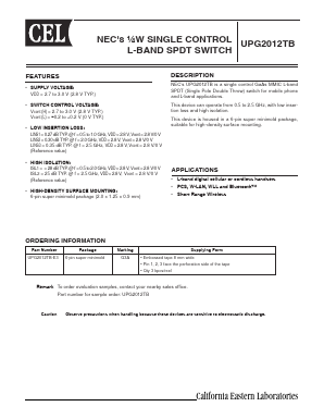 UPG2012TB Datasheet PDF NEC => Renesas Technology