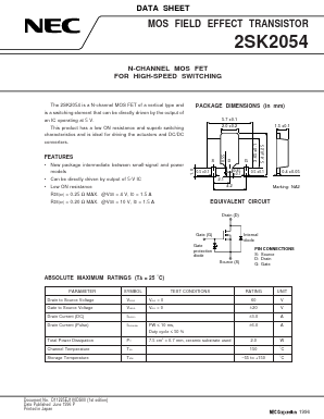 K2054 Datasheet PDF NEC => Renesas Technology
