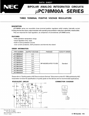 UPC78M05AHF Datasheet PDF NEC => Renesas Technology