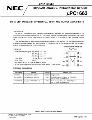 UPC1663C Datasheet PDF NEC => Renesas Technology