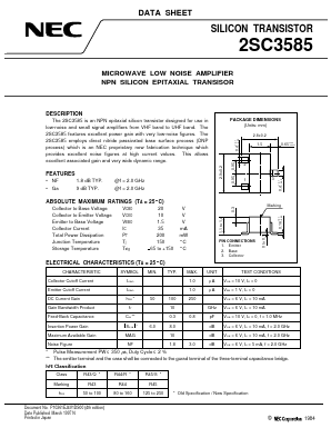 2SC3585R45 Datasheet PDF NEC => Renesas Technology