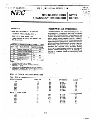 NE02132 Datasheet PDF NEC => Renesas Technology