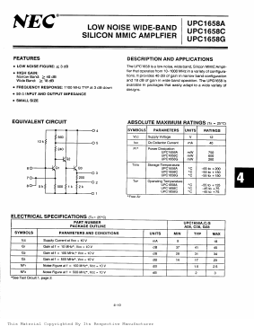 UPC1658C Datasheet PDF NEC => Renesas Technology