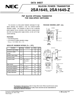 A1645 Datasheet PDF NEC => Renesas Technology
