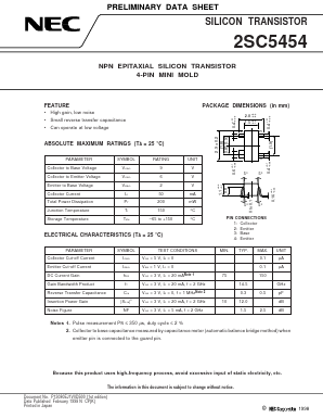 2SC5454 Datasheet PDF NEC => Renesas Technology