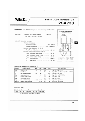 A733 Datasheet PDF NEC => Renesas Technology