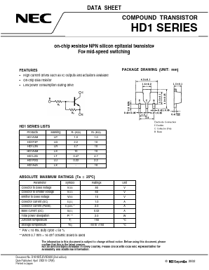 HD1 Datasheet PDF NEC => Renesas Technology