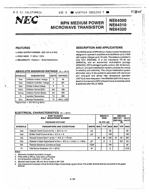 NE64300 Datasheet PDF NEC => Renesas Technology