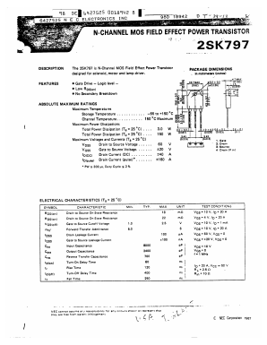 2SK797 Datasheet PDF NEC => Renesas Technology