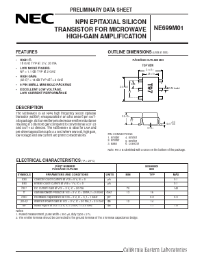 NE699M01 Datasheet PDF NEC => Renesas Technology
