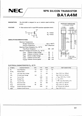 BA1A4M Datasheet PDF NEC => Renesas Technology