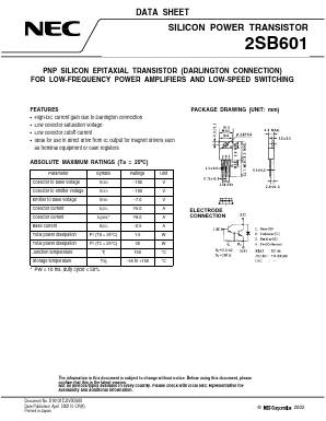 B601 Datasheet PDF NEC => Renesas Technology