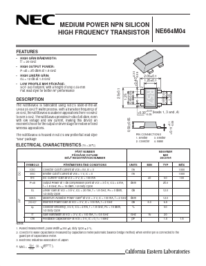 NE664M04-T2 Datasheet PDF NEC => Renesas Technology