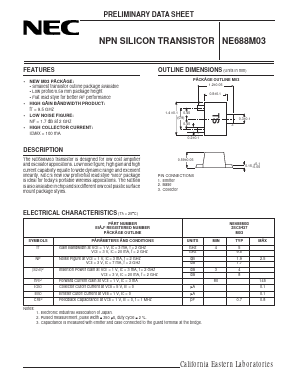 NE688M03 Datasheet PDF NEC => Renesas Technology