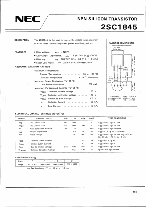 C1845 Datasheet PDF NEC => Renesas Technology