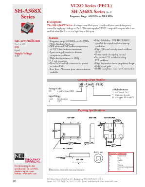 SH3681 Datasheet PDF NEL Frequency Controls
