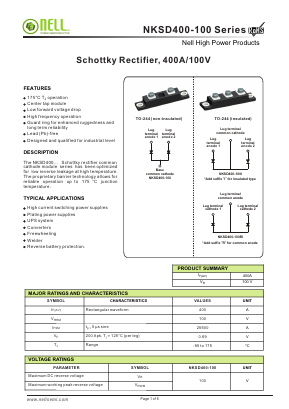 NKSD400-100I Datasheet PDF Nell Semiconductor Co., Ltd