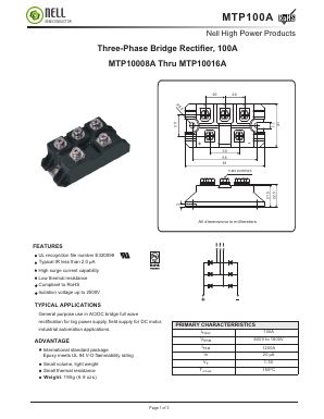 MTP10012A Datasheet PDF Nell Semiconductor Co., Ltd
