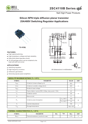 2SC4110B-N Datasheet PDF Nell Semiconductor Co., Ltd