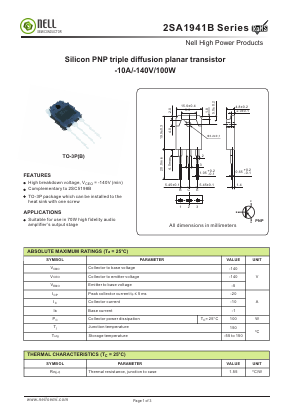 2SA1941B Datasheet PDF Nell Semiconductor Co., Ltd