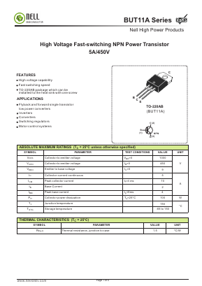 BUT11A Datasheet PDF Nell Semiconductor Co., Ltd
