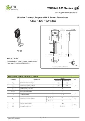 2SB649AM-A Datasheet PDF Nell Semiconductor Co., Ltd