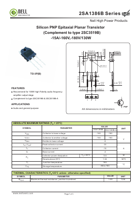 2SA1386B Datasheet PDF Nell Semiconductor Co., Ltd