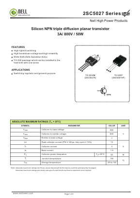 2SC5027 Datasheet PDF Nell Semiconductor Co., Ltd
