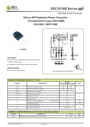 2SC3519B Datasheet PDF Nell Semiconductor Co., Ltd