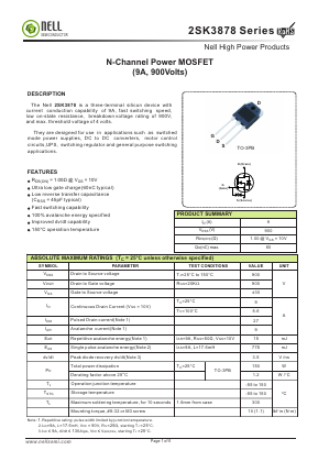 K3878 Datasheet PDF Nell Semiconductor Co., Ltd
