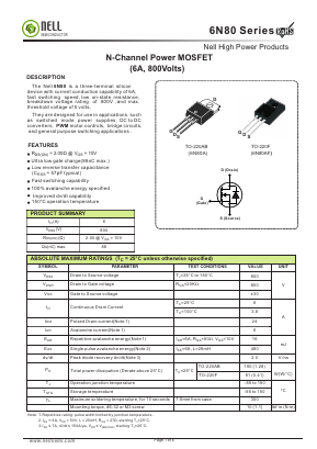 6N80 Datasheet PDF Nell Semiconductor Co., Ltd