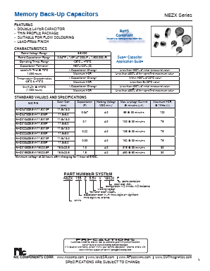 NEZX104Z5.5VV11.5X13F Datasheet PDF NIC-Components Corp.
