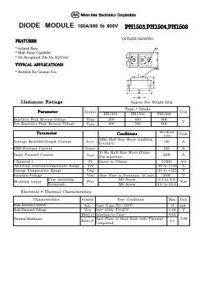 PH1504 Datasheet PDF Nihon Inter Electronics