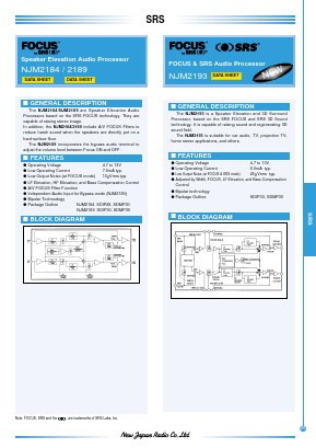 NJM2193 Datasheet PDF Japan Radio Corporation 
