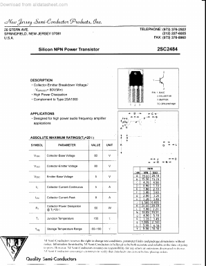 2SC2484 Datasheet PDF Inchange Semiconductor