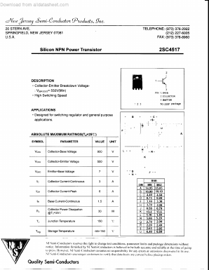 C4517 Datasheet PDF New Jersey Semiconductor