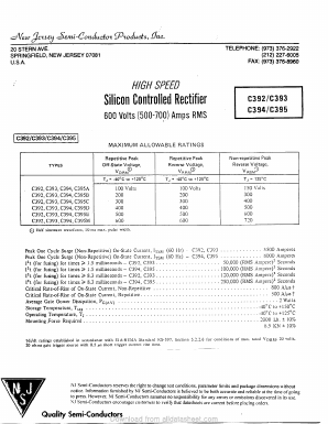 C395D Datasheet PDF New Jersey Semiconductor
