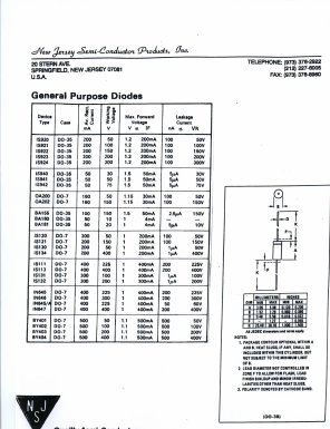 BA181 Datasheet PDF New Jersey Semiconductor