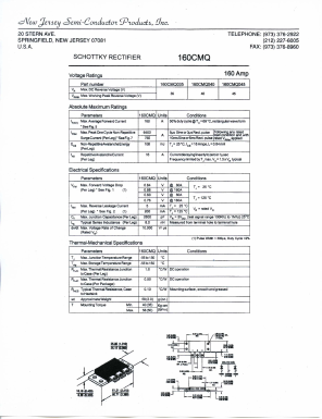 160CMQ040 Datasheet PDF New Jersey Semiconductor