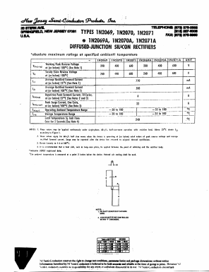 1N2069A Datasheet PDF New Jersey Semiconductor
